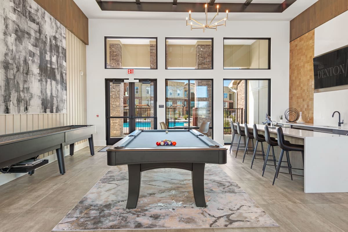 Denton Luxury Apartments for Rent | Alta Denton Station - Luxury Apartments With Pool Table And Pet Exercise Area